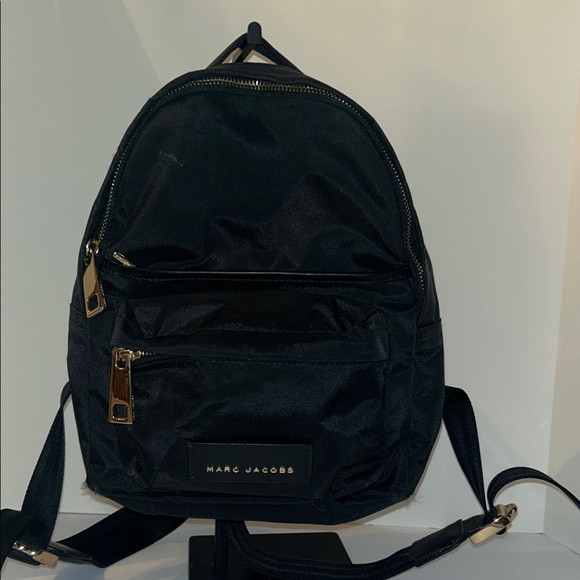 Marc Jacobs Black Backpack with Gold Accents - Picture 1 of 7